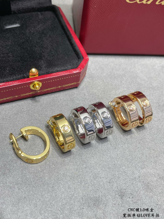 ca*t*er wide version single Di*m*nd love earrings