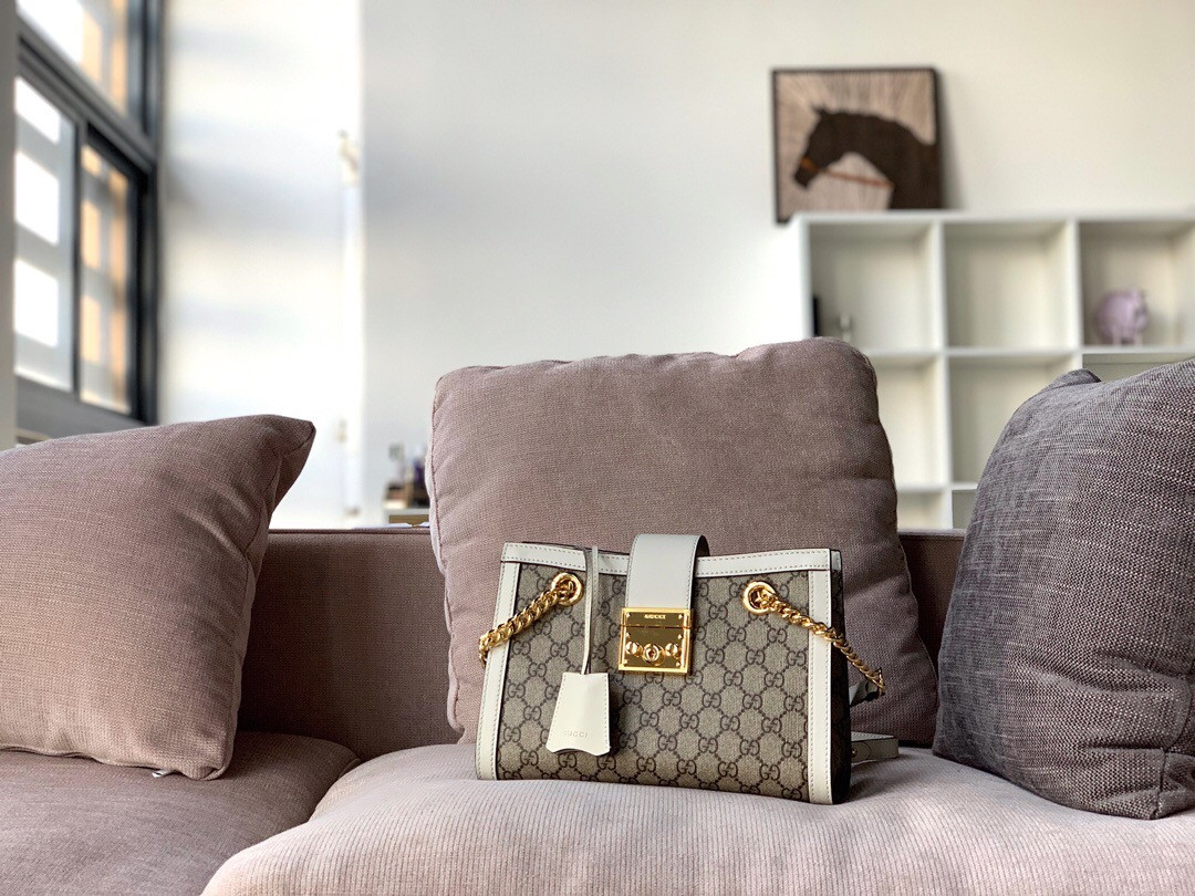 G*u*i padlock small tote 26cm