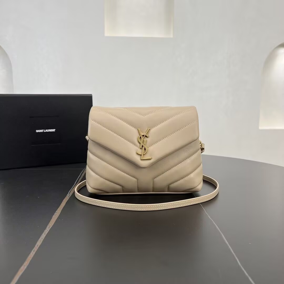 Y*L toy loulou in quilted leather  7.9 x 5.5 x 3 inches