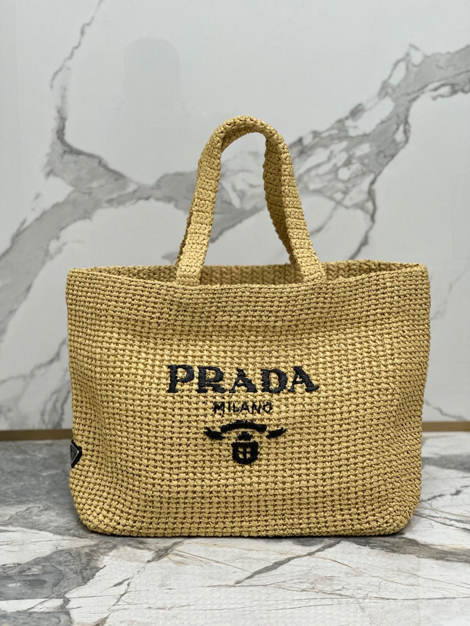 Pra*a crochet tote bag color natural