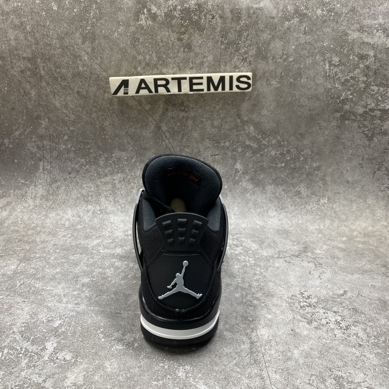 Air Jordan 4 Retro Black Canvas