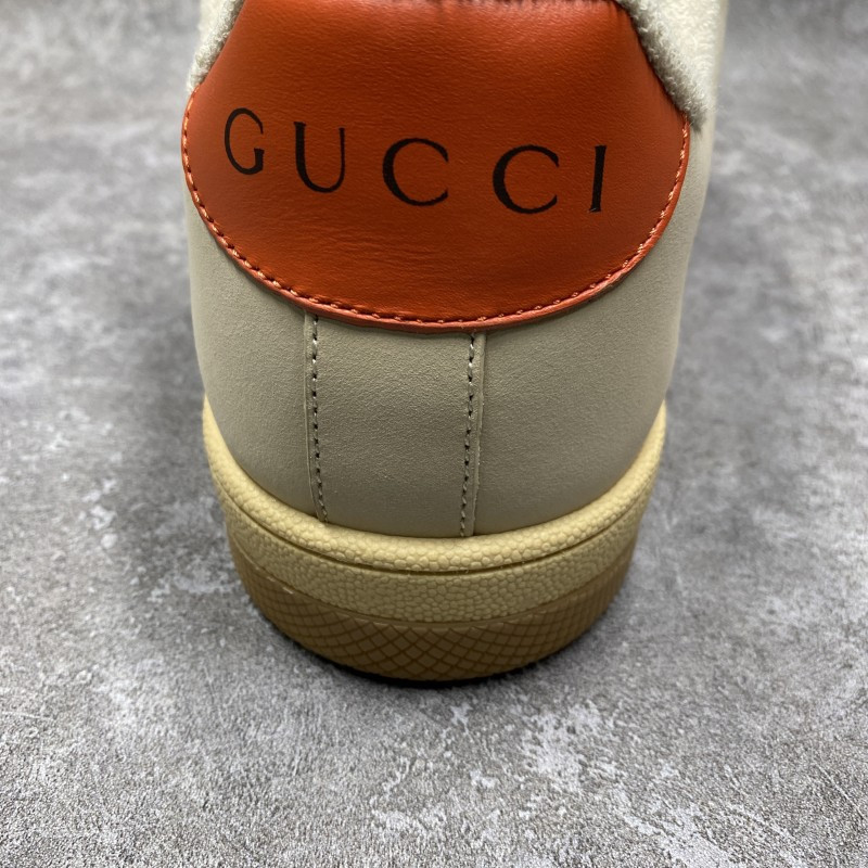 GC Screener Web Stripe GG-jacquard Leather Sneaker