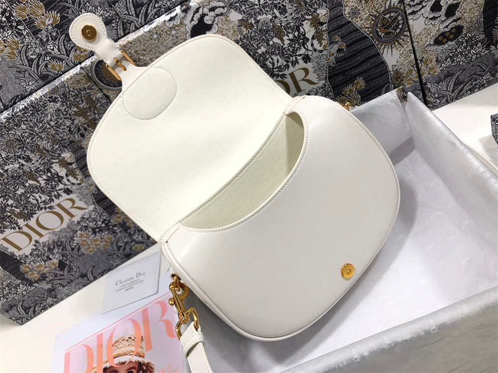 medium D*or bobby bag latte box calfskin