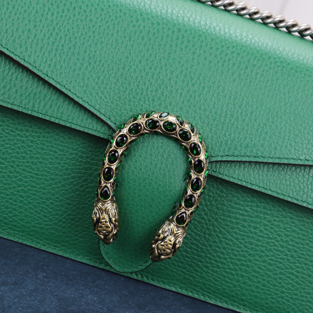 G*u*i dionysus small shoulder bag green 28x18x9cm