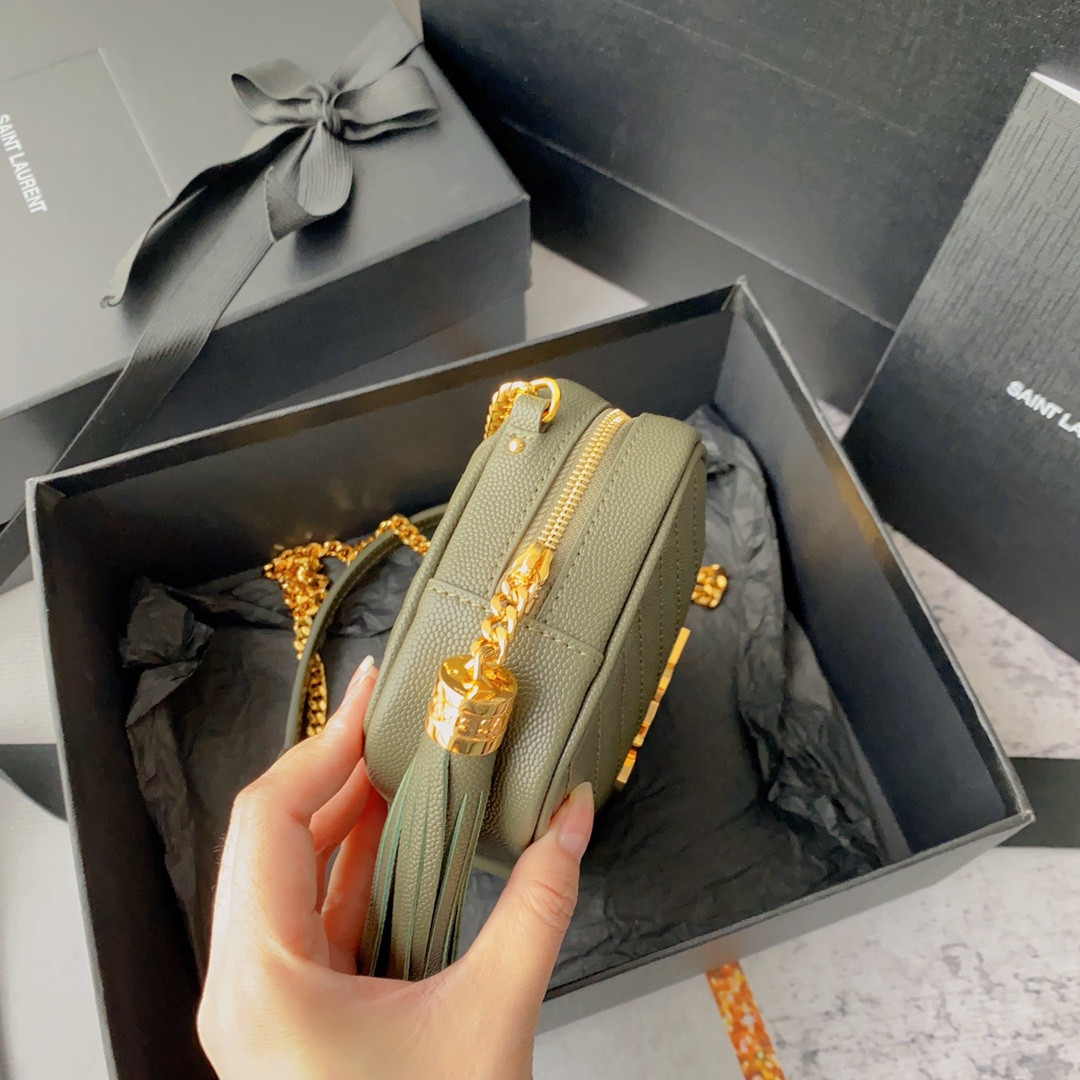 Y*L mini lou in quilted leather 7.5 x 4.1 x 2 inches