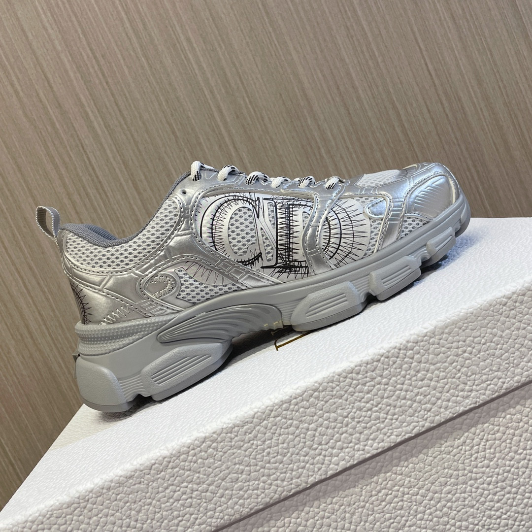 ua D*or chrono sneaker gray mesh with silver-tone