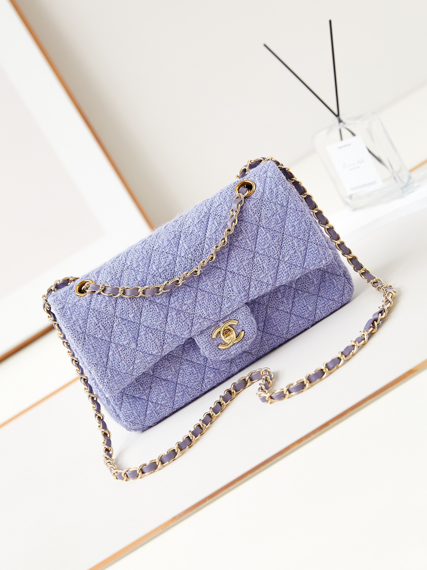 Ch*el classic flap bag 15.5×25.5×6.5cm