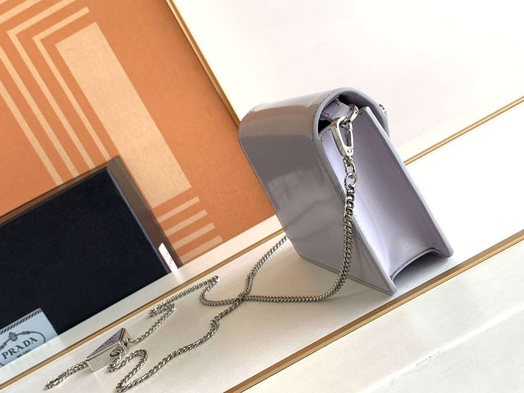 Pra*a brushed leather shoulder bag 17x 9.5x3.5cm