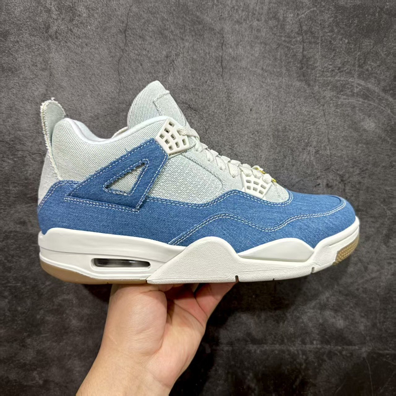 ua jordan 4 retro tex De*1m worn blue