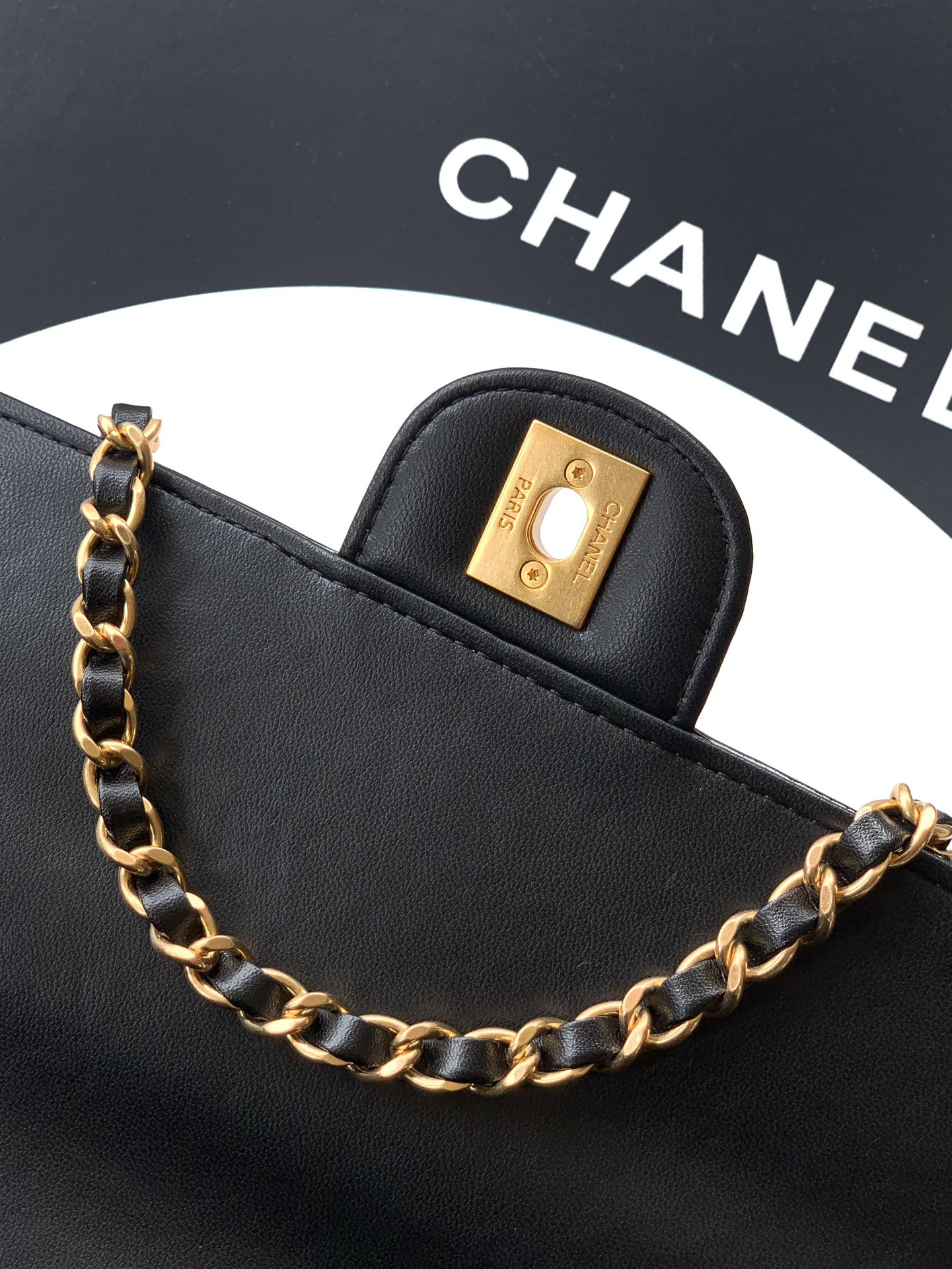 Chanel Large Flap Bag with Top Handle 12.5x30x5cm