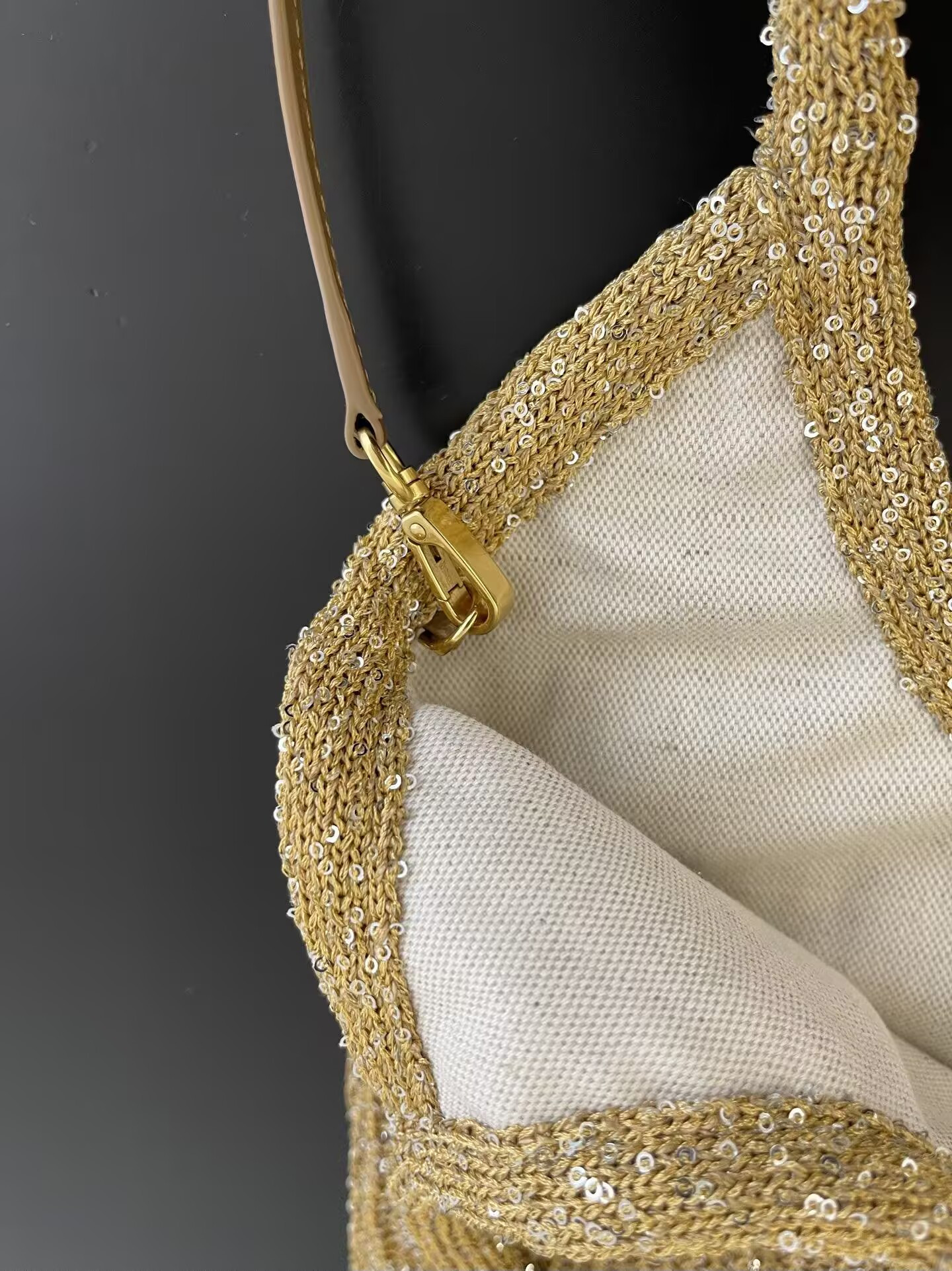 Miu Miu IVY Sequin Mesh Bag 40x35cm