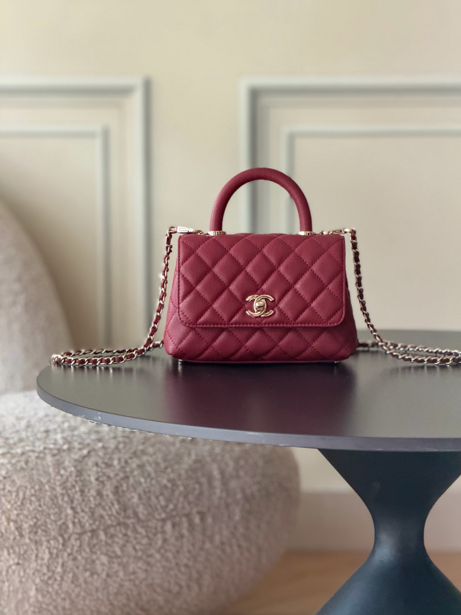 CHANEL mini coco handle 13x19x9cm