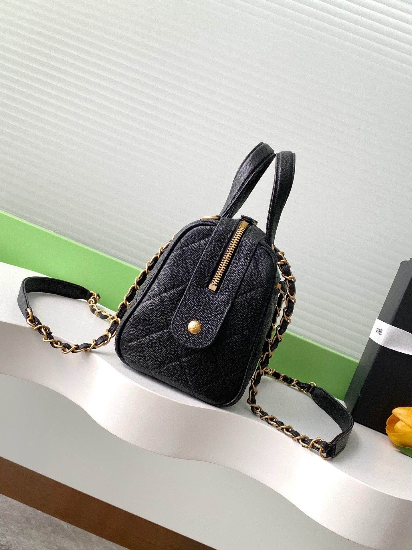 Chanel Bowling Bag 17x21x13cm