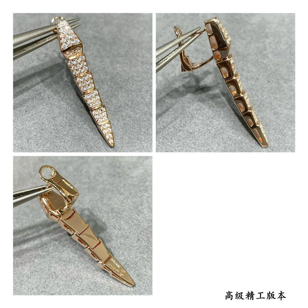 Bv1g*ai Full-level drill snake Earrings
