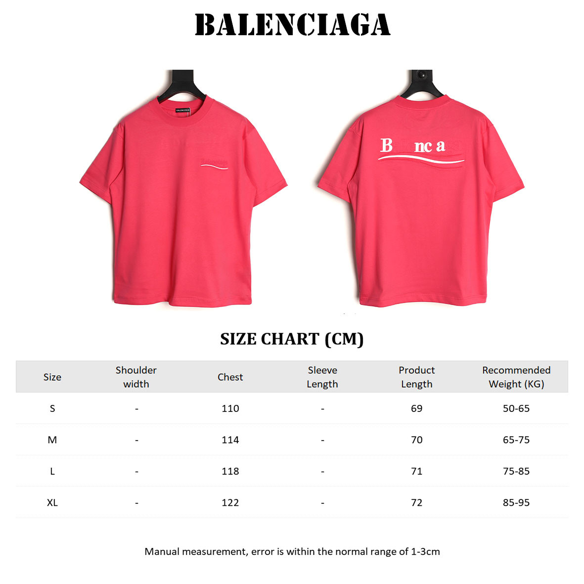 Ba1en*iaga 26ss short-sleeved t-shirt