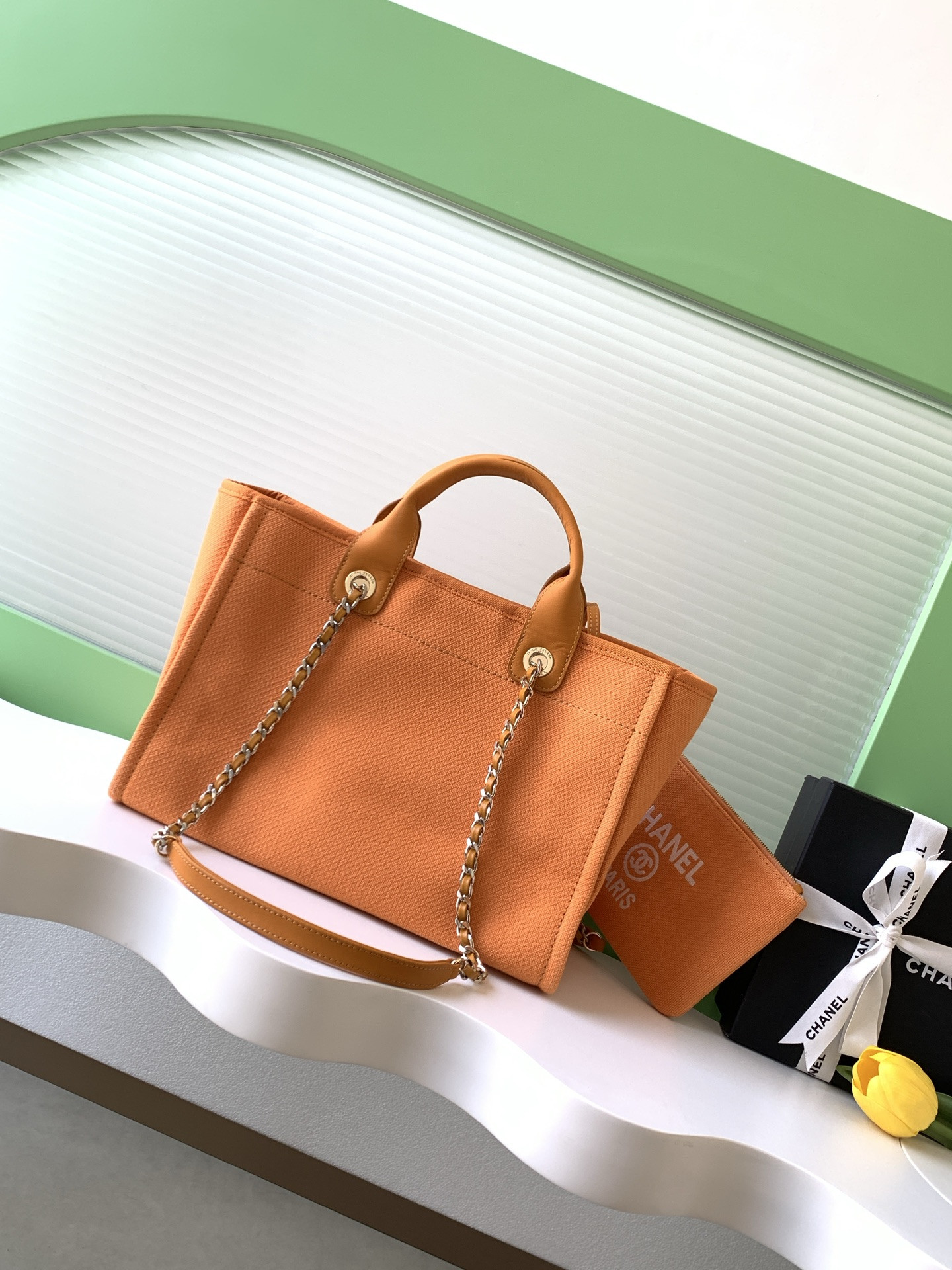 Chanel Deauville Tote Shopping Bag 33x22x13cm