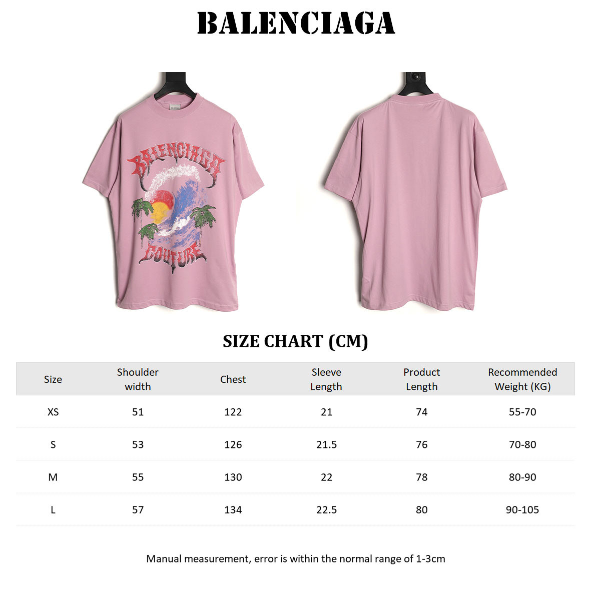 Ba1en*iaga 26ss short-sleeved t-shirt