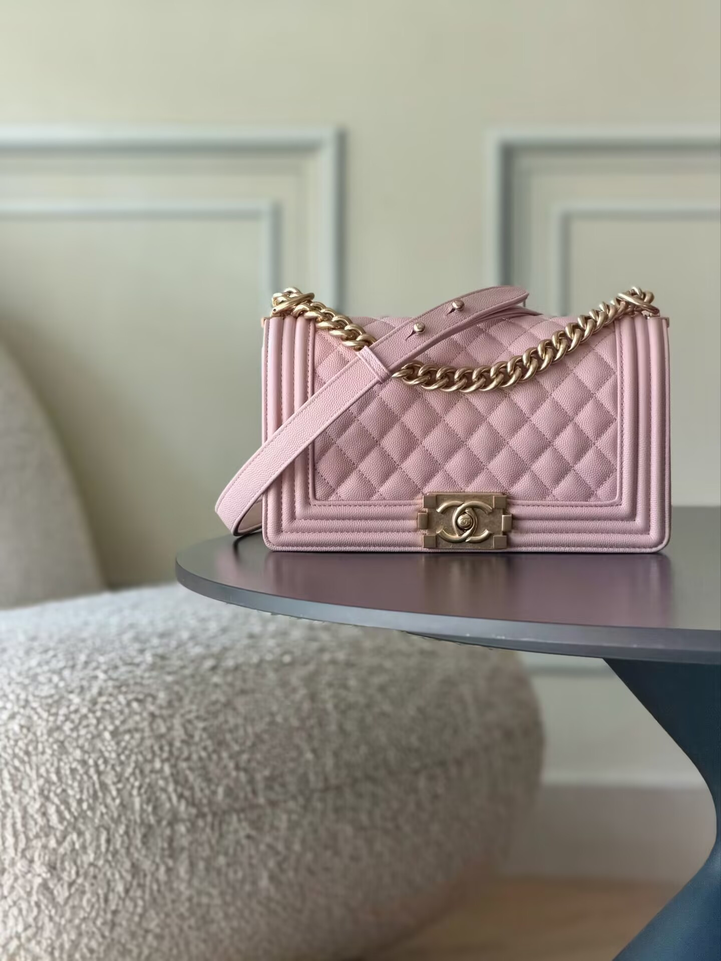 Ch**el Boy Handbag 15x25x9cm