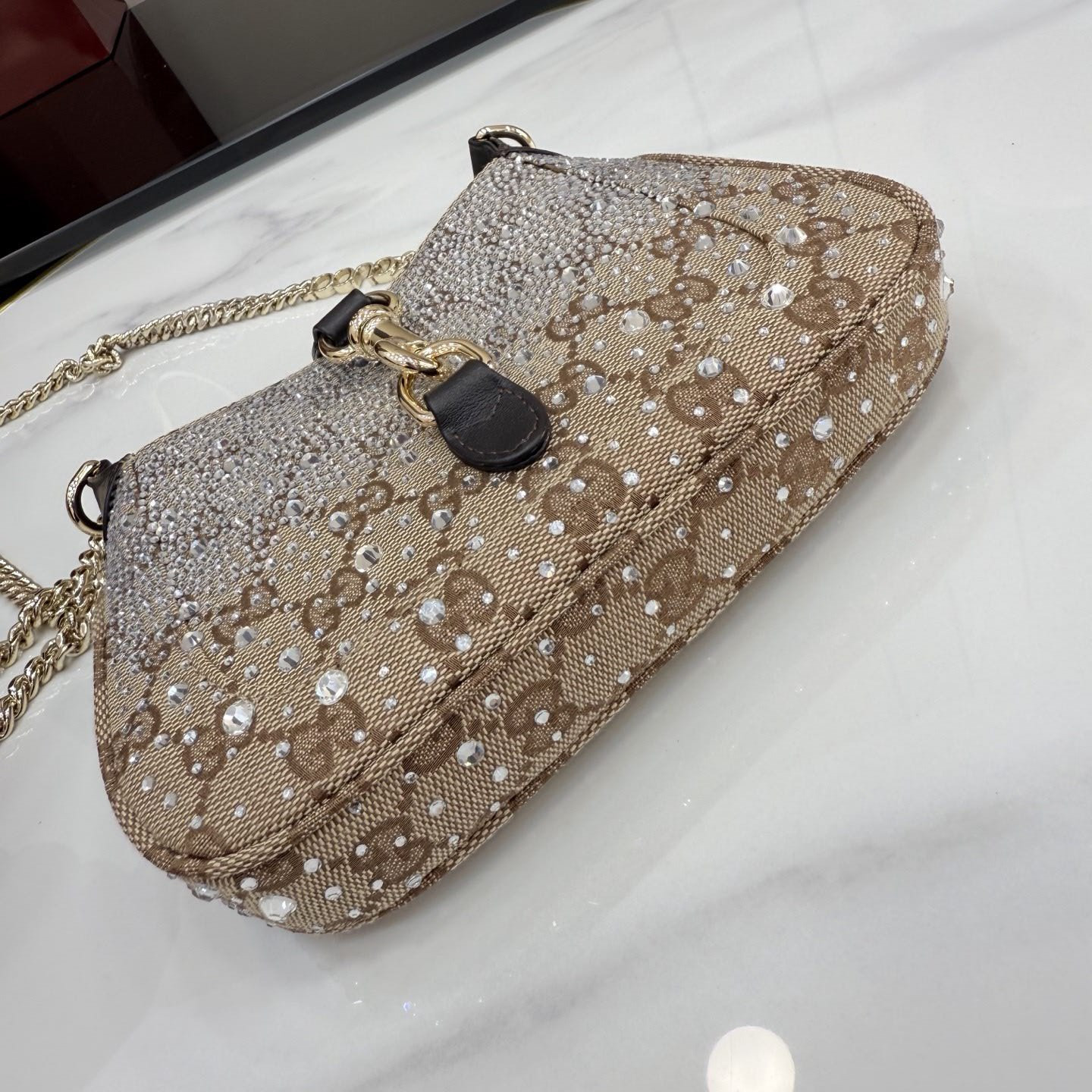 Gvc*1 jackie notte mini crystal handbag 19.5x18x3.5cm