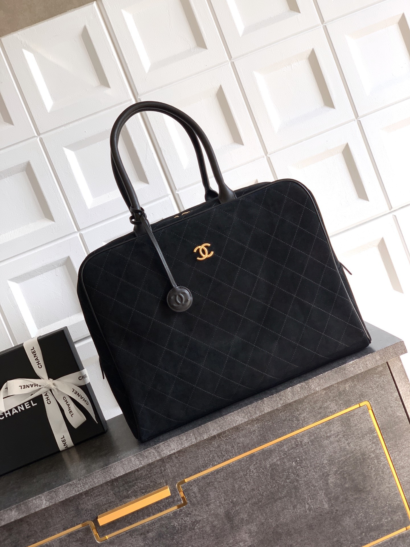 Chanel Maxi Bowling Bag AS6212 42x32x21cm