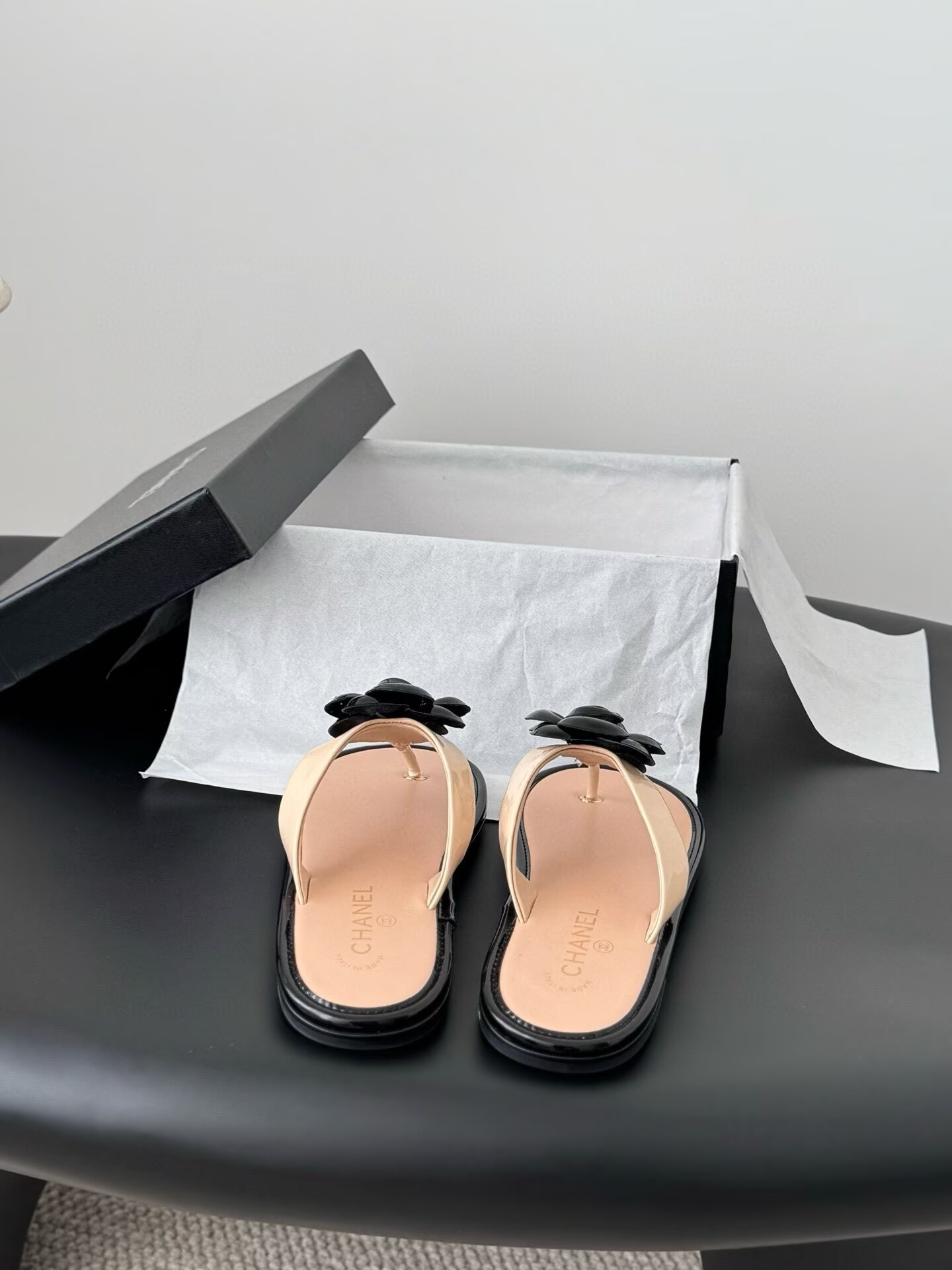 UA Chanel Thongs Slides