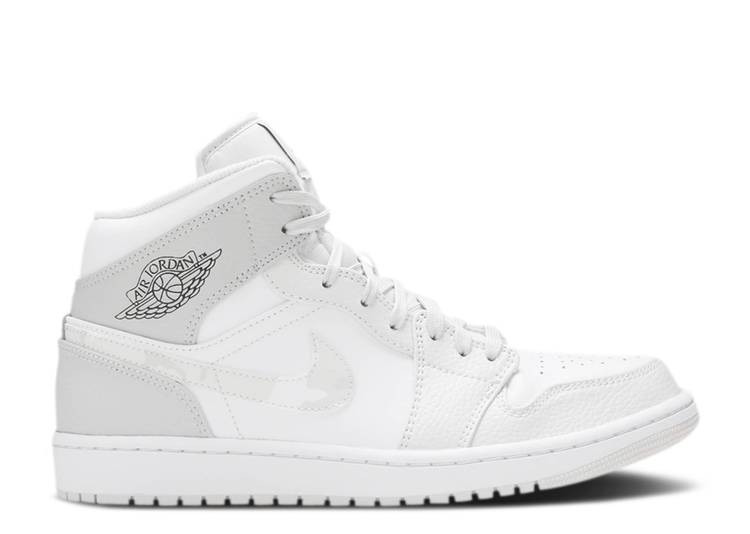 UA AIR JORDAN 1 MID SE GS 'SWOOSH LOGO - GREY CAMO'