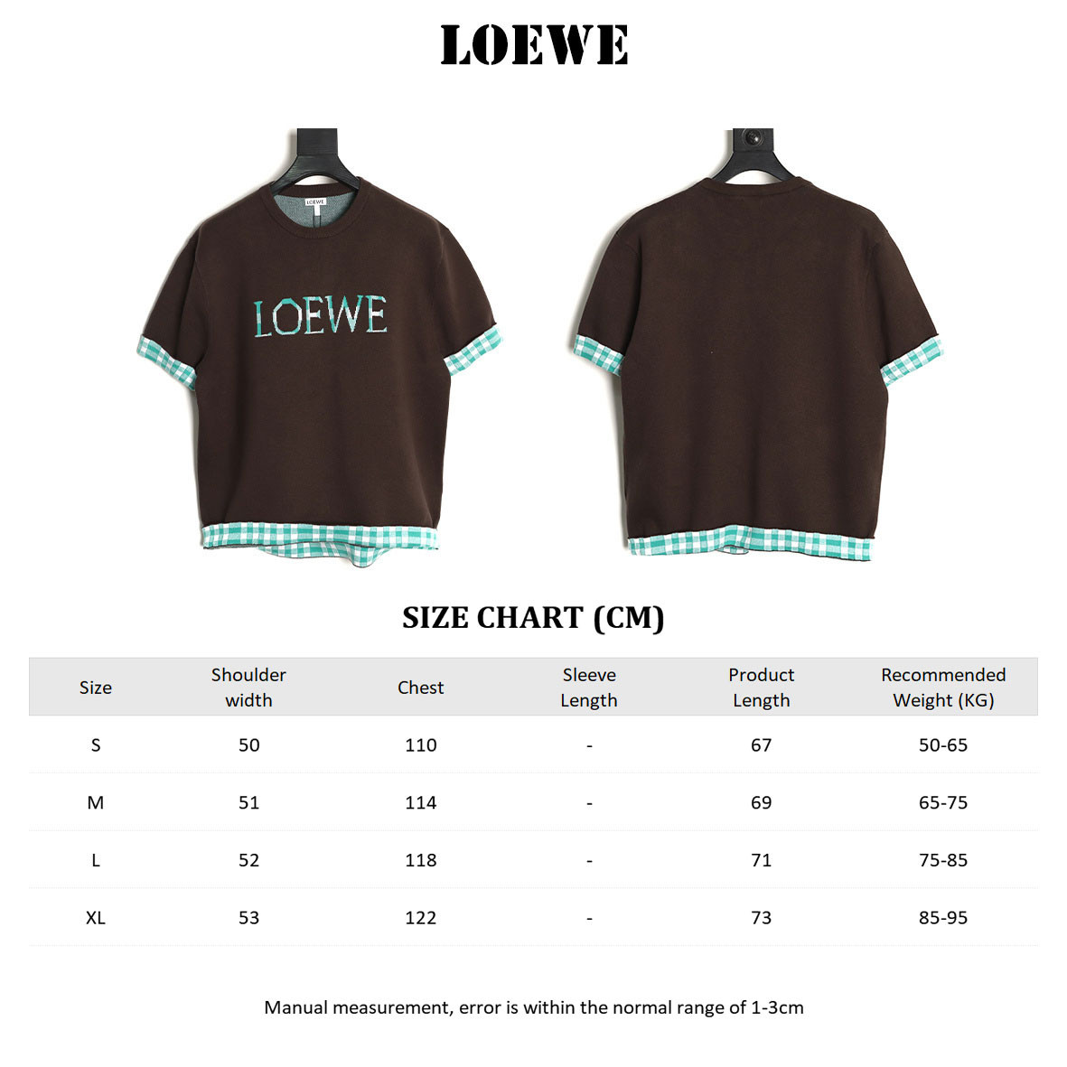 L0ew* knitting short-sleeved t-shirt