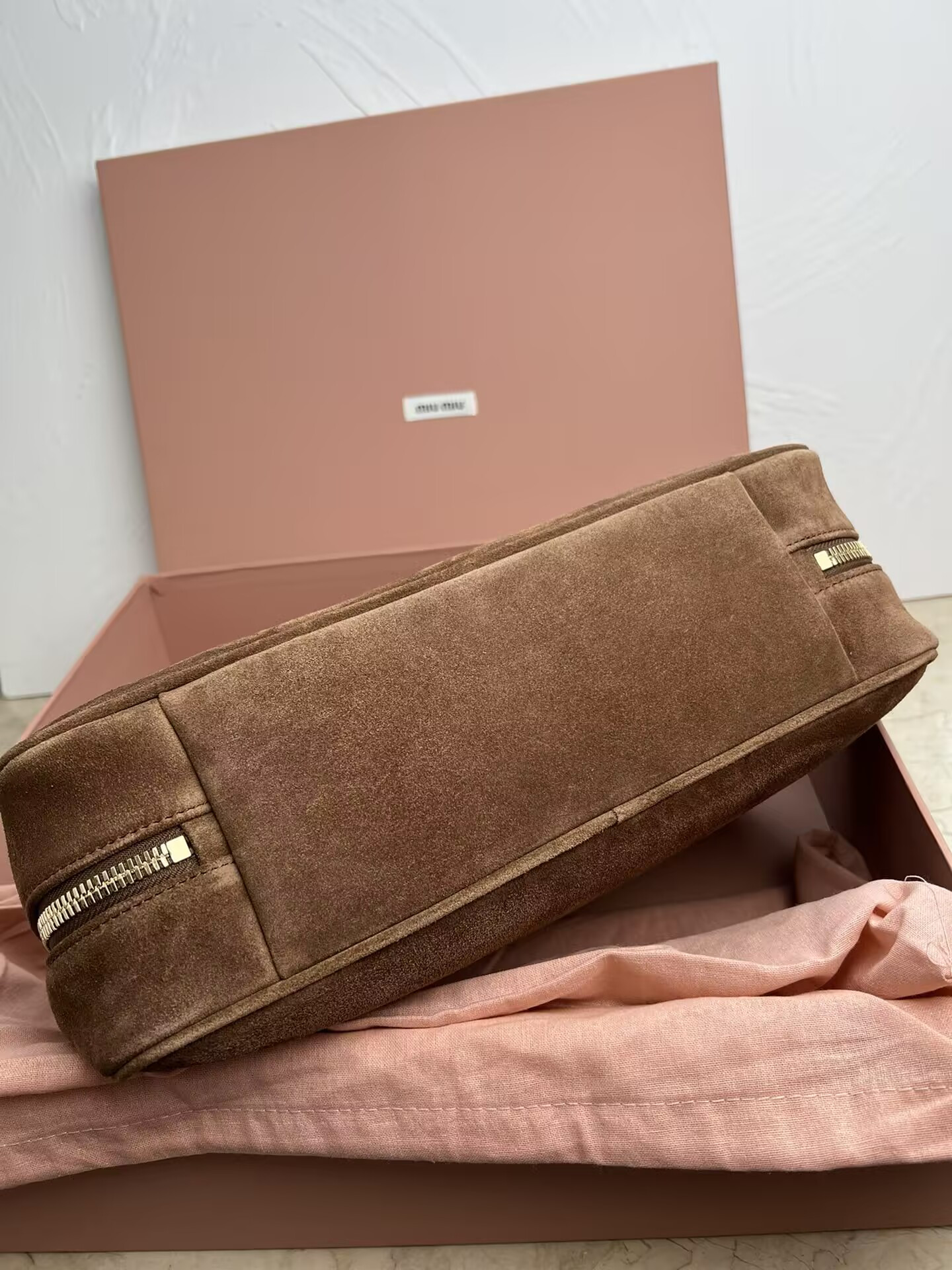 Miu Miu Suede Beau Bag 23x34x10cm