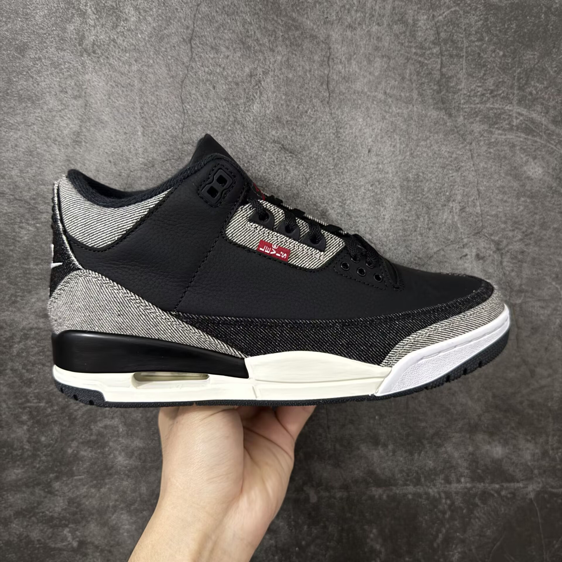 ua levi's x jordan 3 retro sp 'black De*1m'