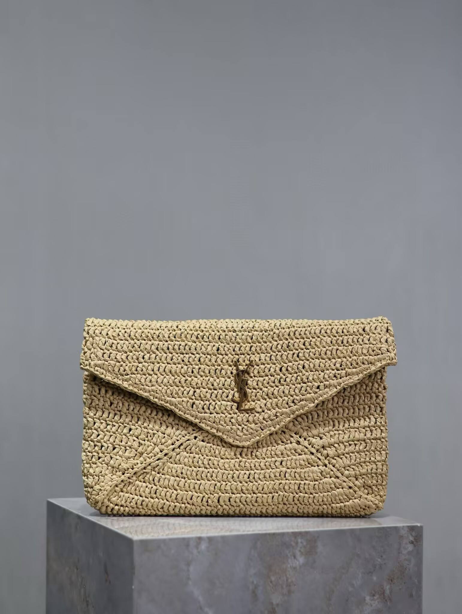 YSL CASSANDRE Large Envelope Pouch in Rope 29.5x18x4.5cm