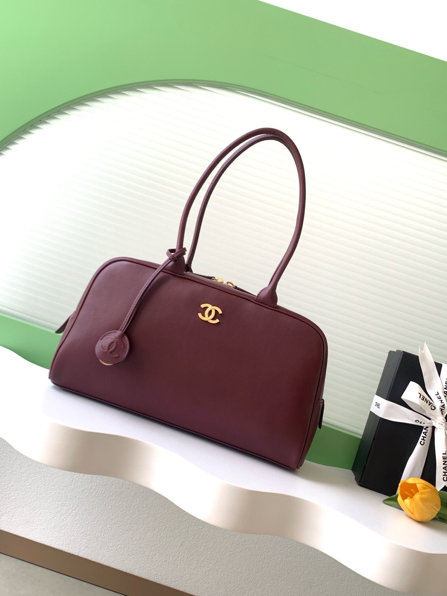 Chanel Large Bowling Bag AS6211 19x35.5x12.5cm