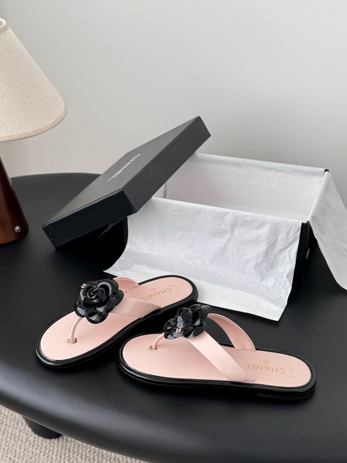 UA Chanel Thongs Slides