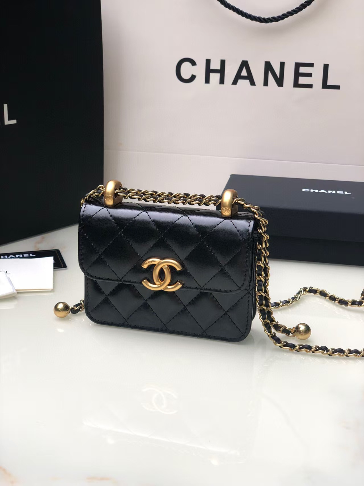 Ch**el Mini Flap Bag 12x9x2cm