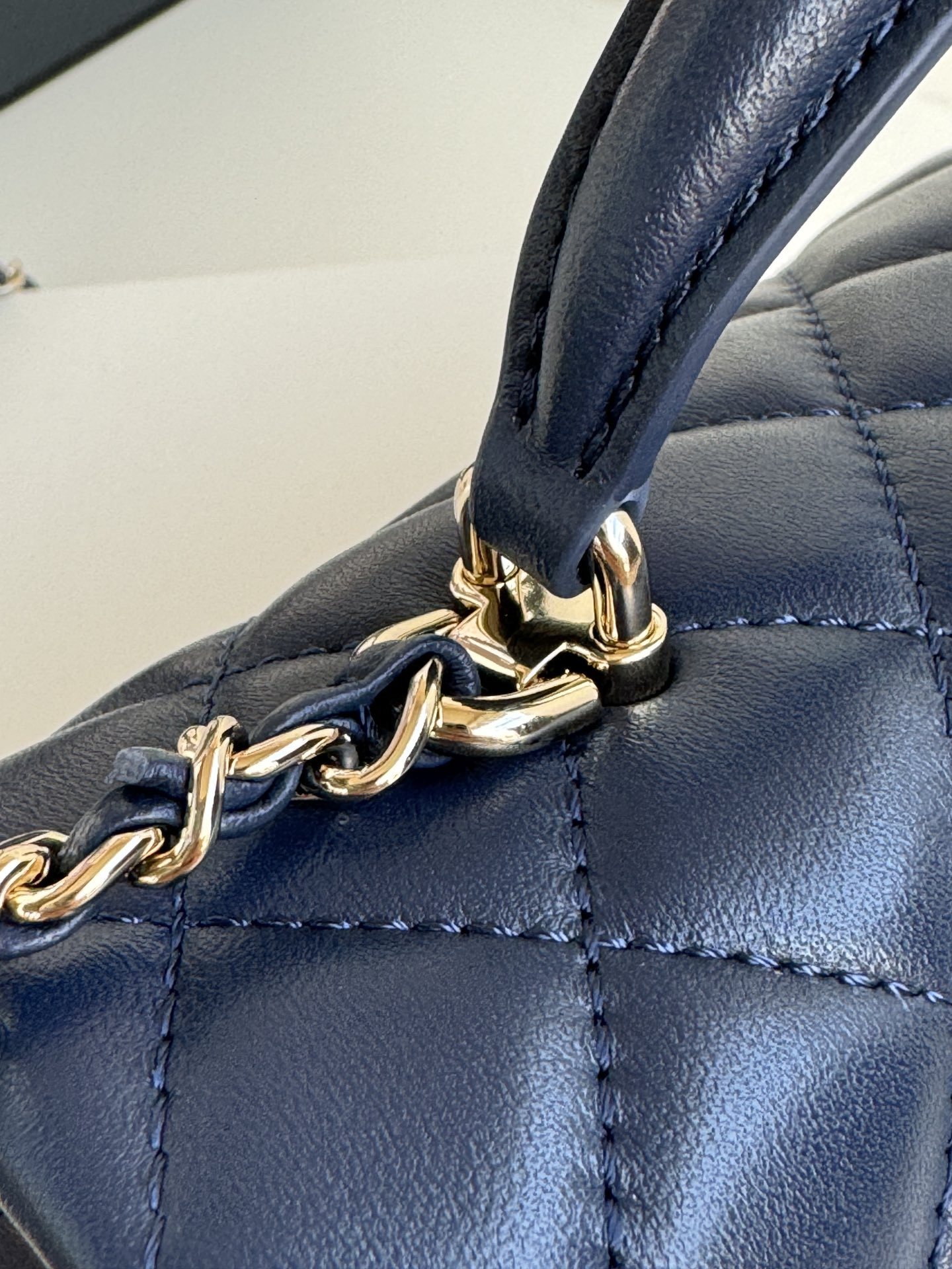 CHANEL Mini CF handle Royal Blue 20x12x6cm