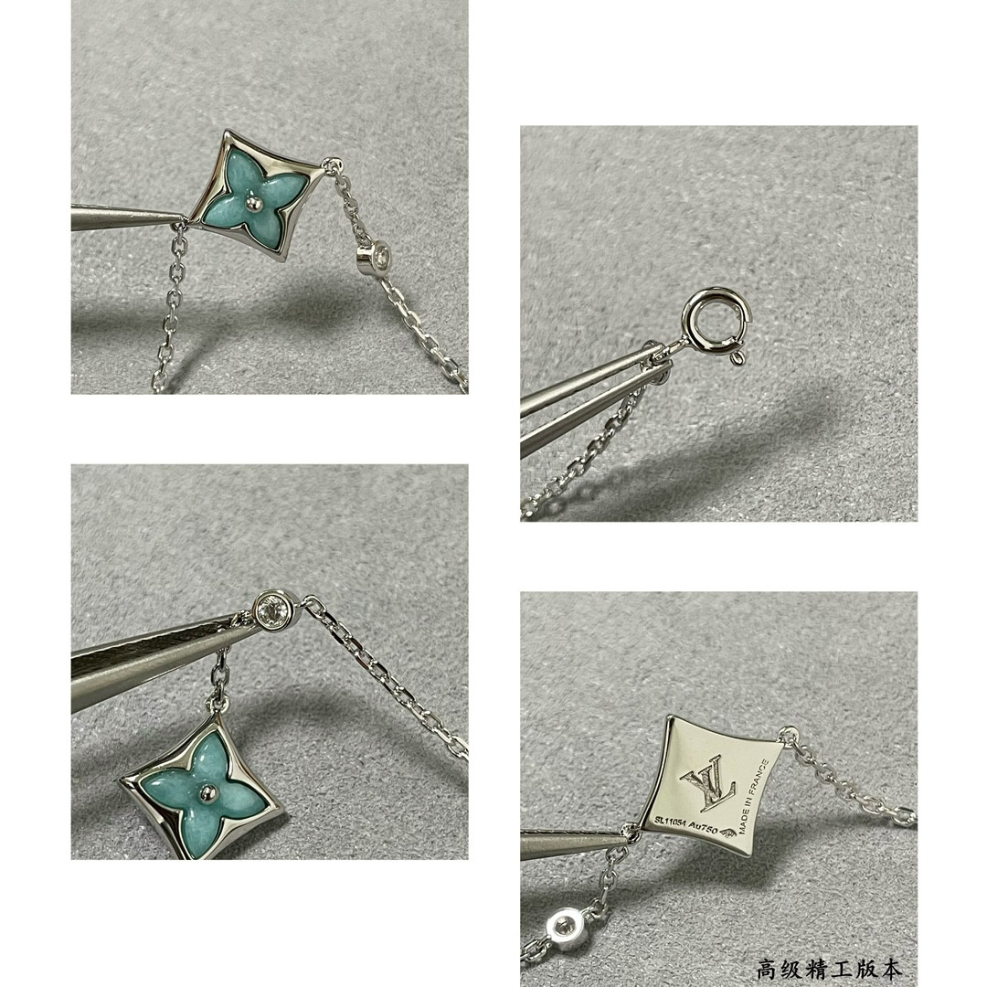 L0vis Vvtt0n Amazonite Squar Bracelet