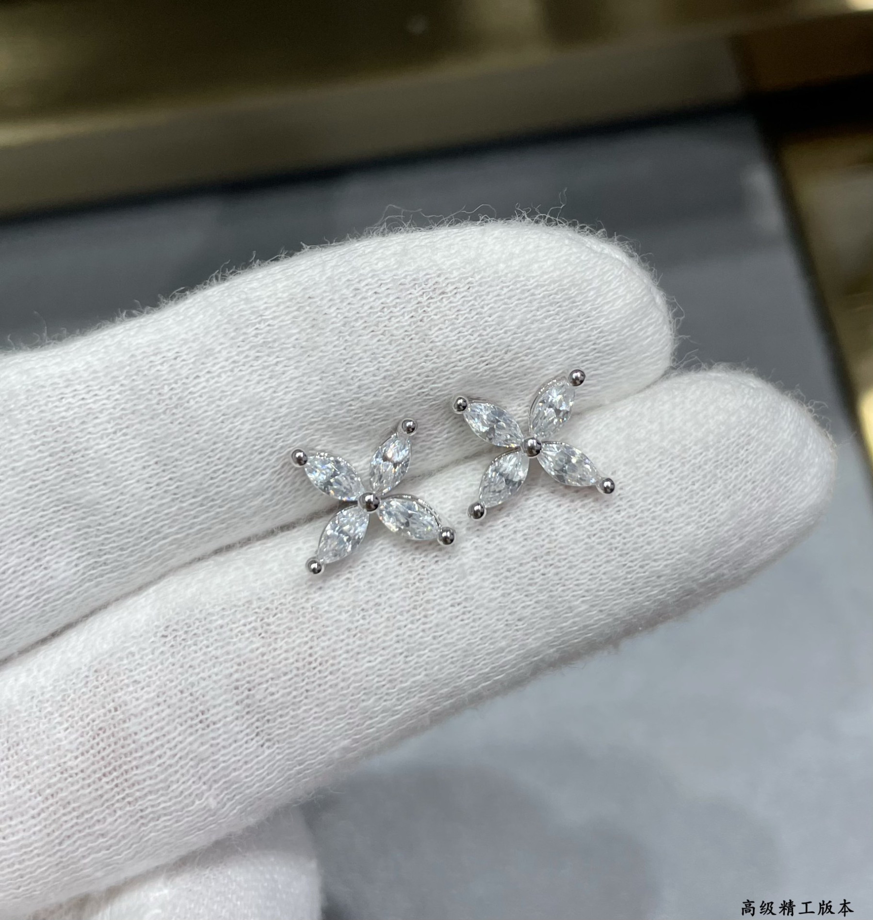 T*f*ny & co. marquise stud earrings ag925