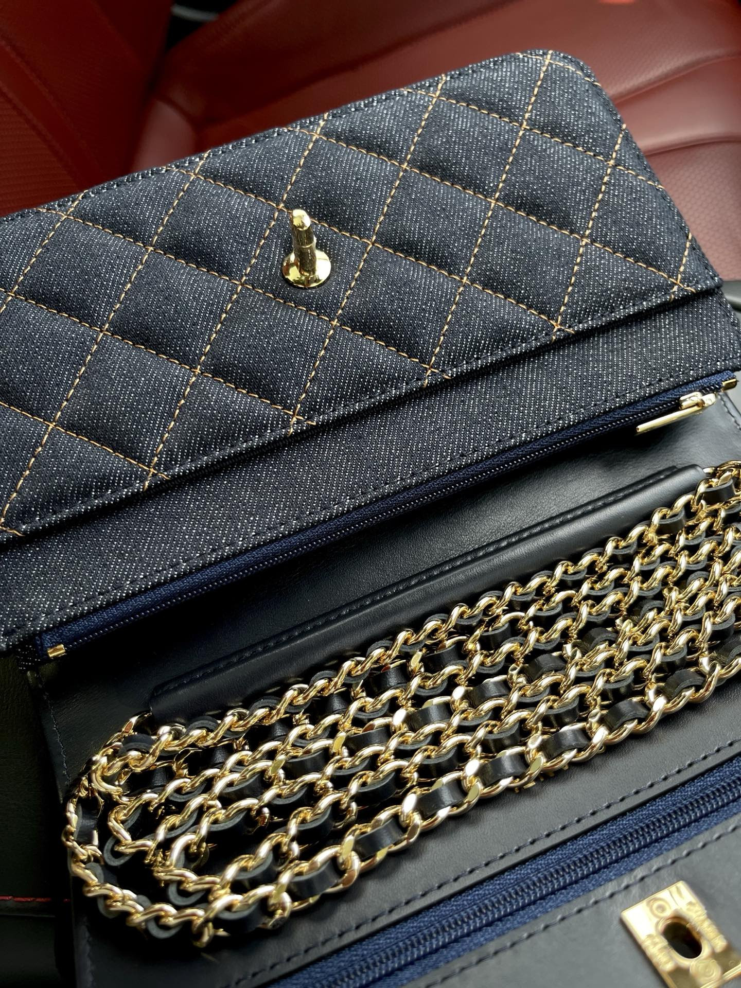 CHANEL WOC CLASSIC WALLET ON CHAIN 19.5x12x3.5cm