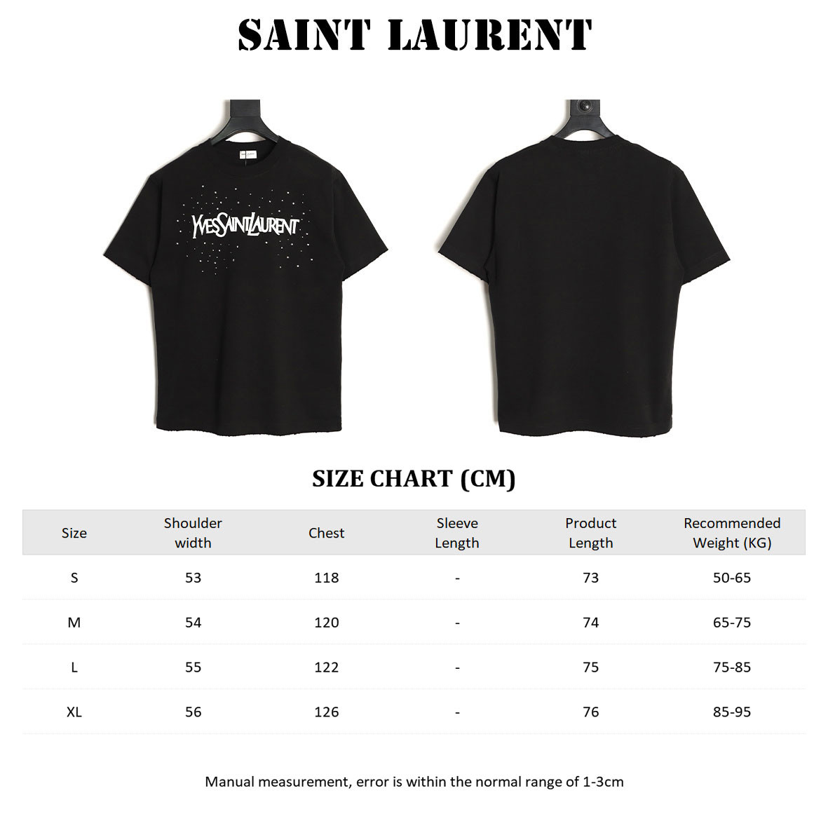 Sa1nt Lau*nt y51 short-sleeved t-shirt