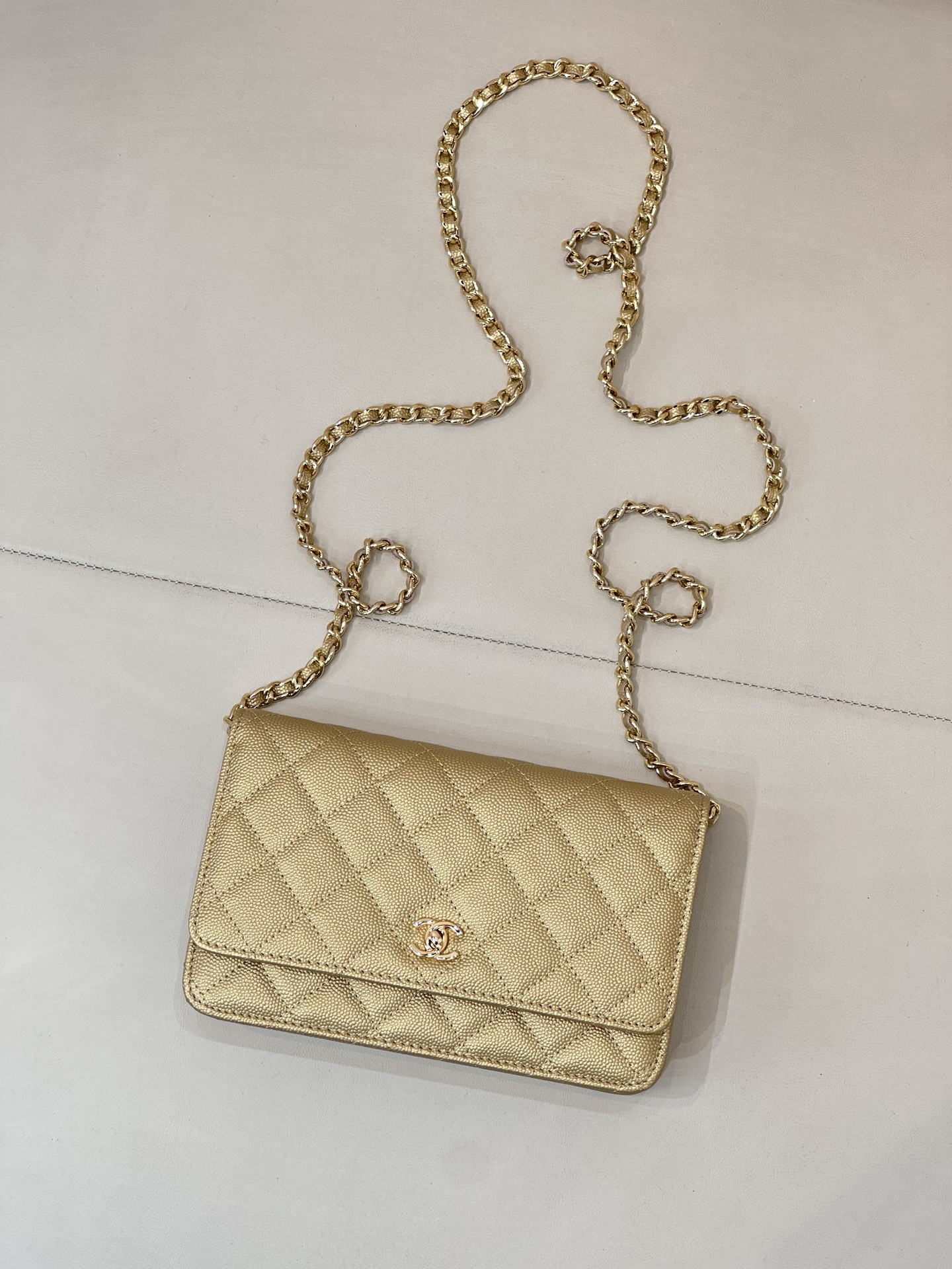 CHANEL WOC CLASSIC WALLET ON CHAIN 13x19x3cm