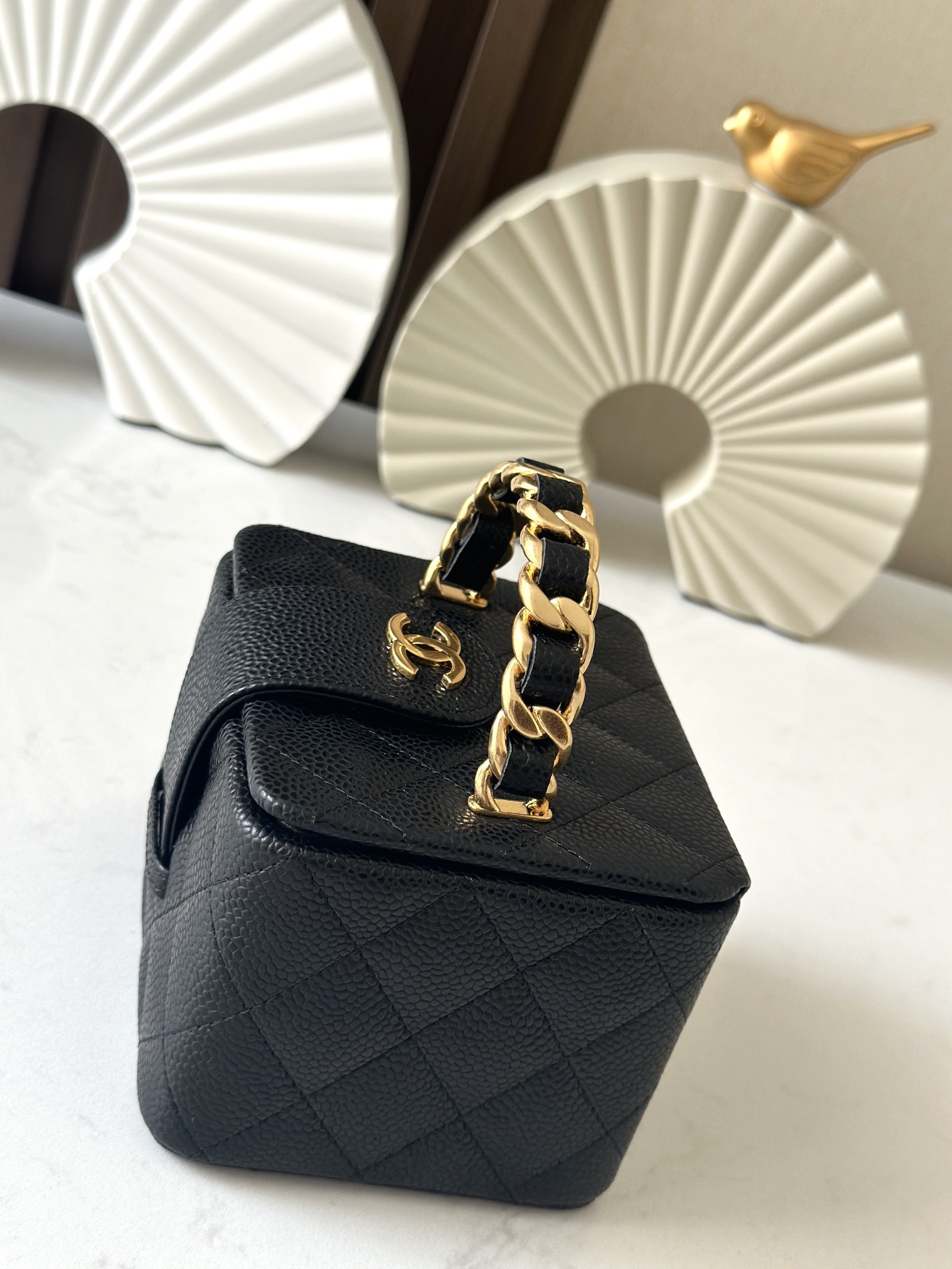 Chanel Vintage Cosmetic Bag 11x9.5x8.5cm