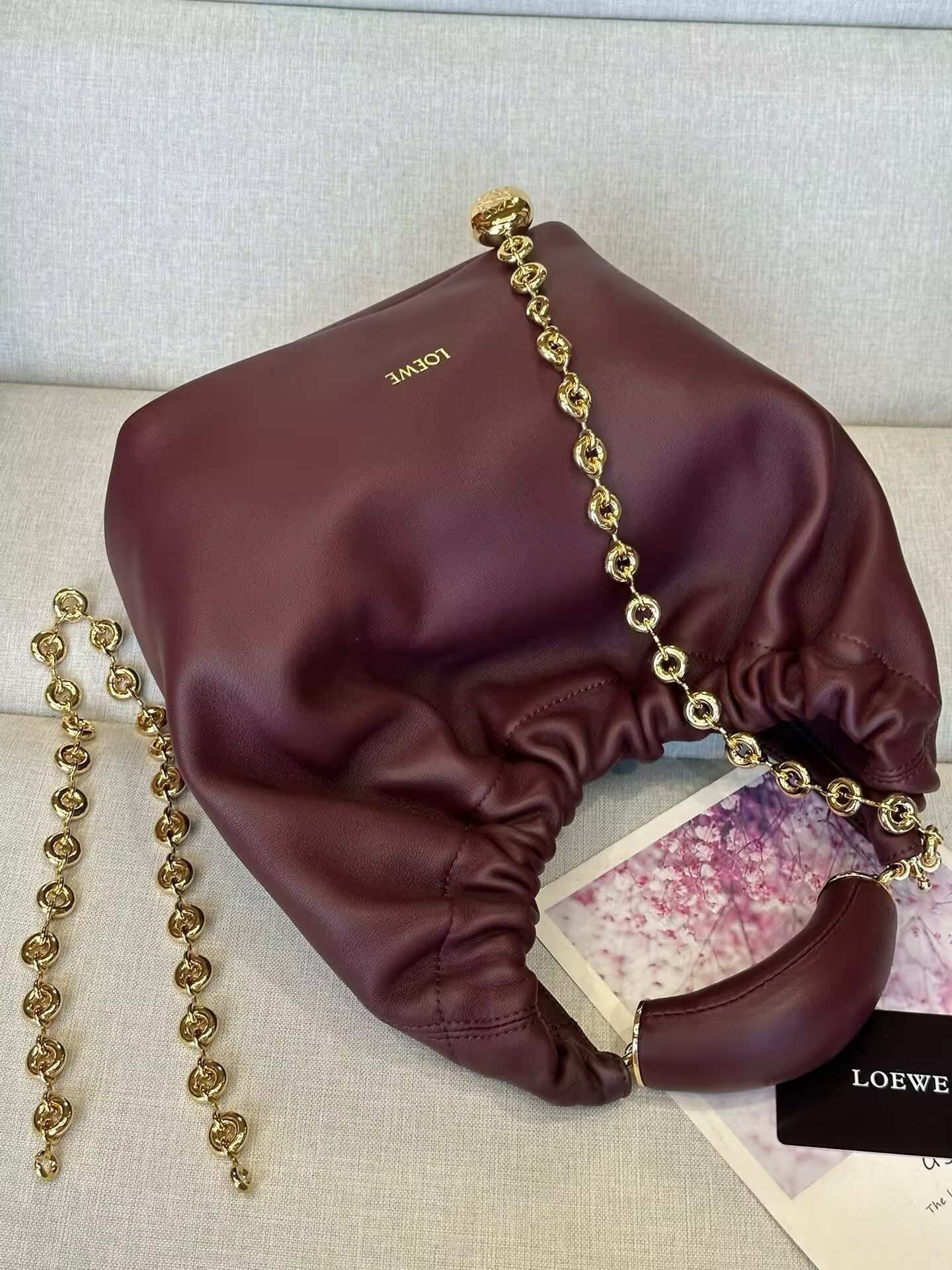 LOEWE Small Squeeze bag in mellow nappa lambskin 29x10.5x24cm