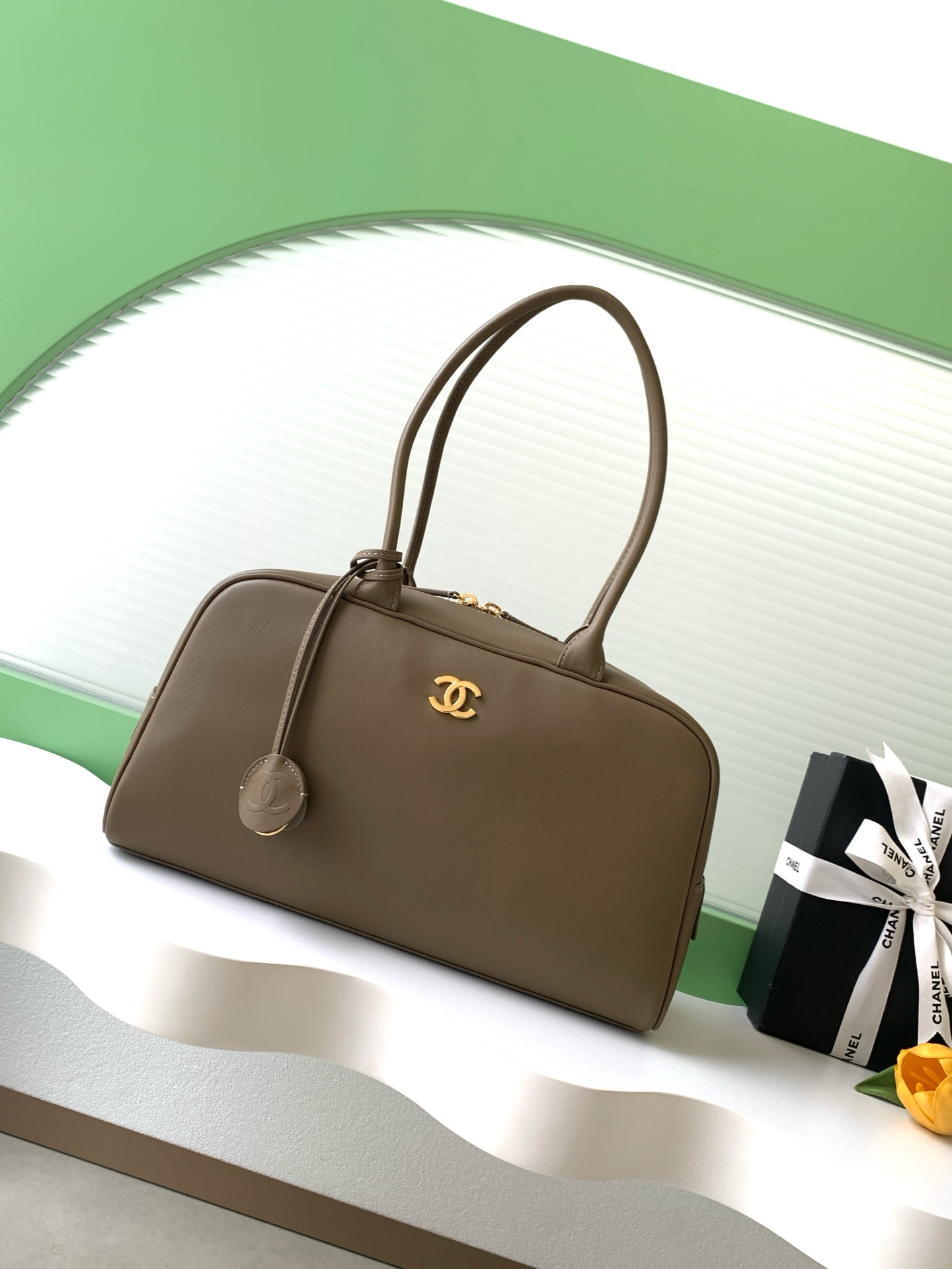 Chanel Large Bowling Bag AS6211 19x35.5x12.5cm