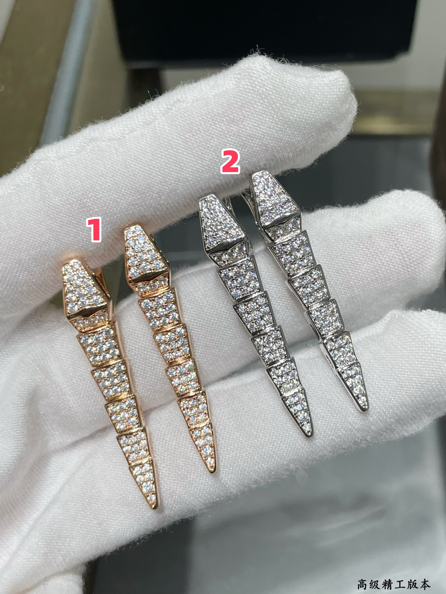 Bv1g*ai Full-level drill snake Earrings