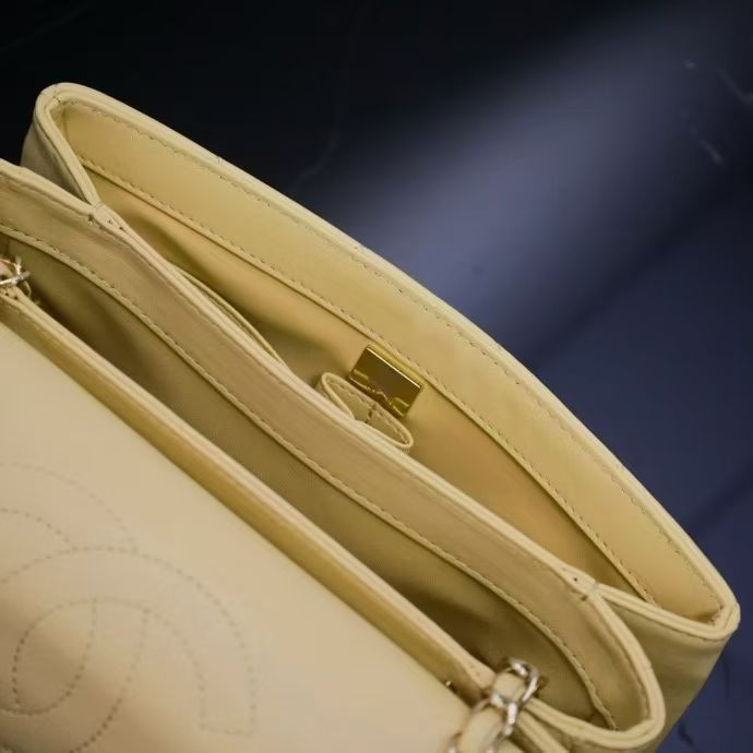 CHANEL FLAP BAG WITH TOP HANDLE 17x25x12cm