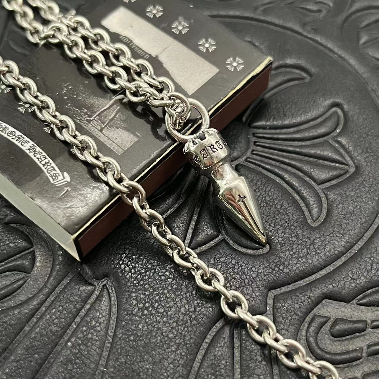 Ch*0me He**ts Bullet Necklace