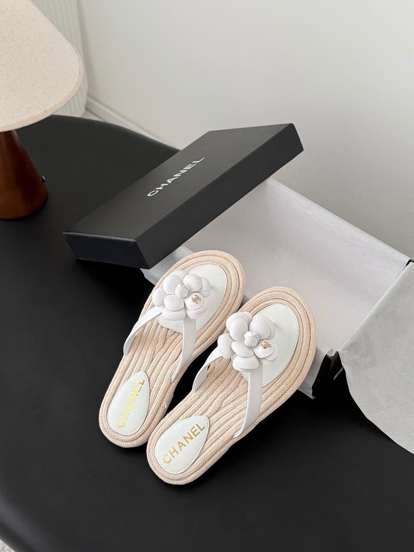 UA Chanel Thongs Slides