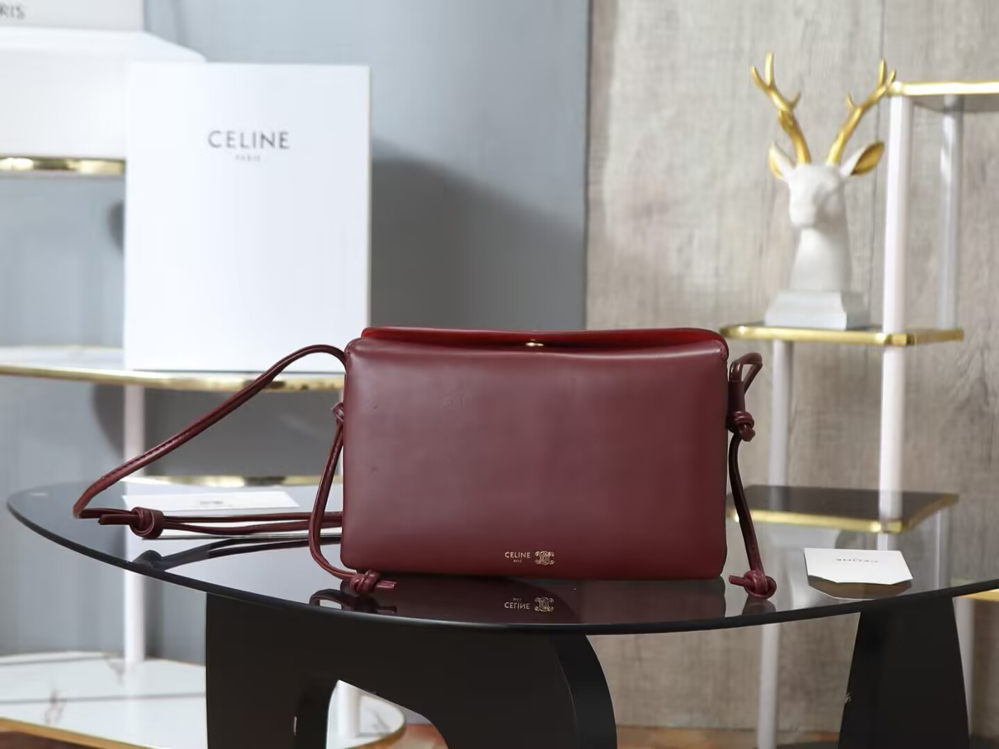 Celine TRIO FLAP IN Smooth Lambskin 22.5x13x3.5cm