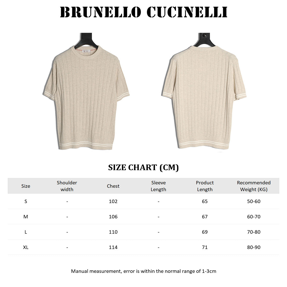 BRUNELLO CUCINELLI Knitting Short-sleeved T-shirt