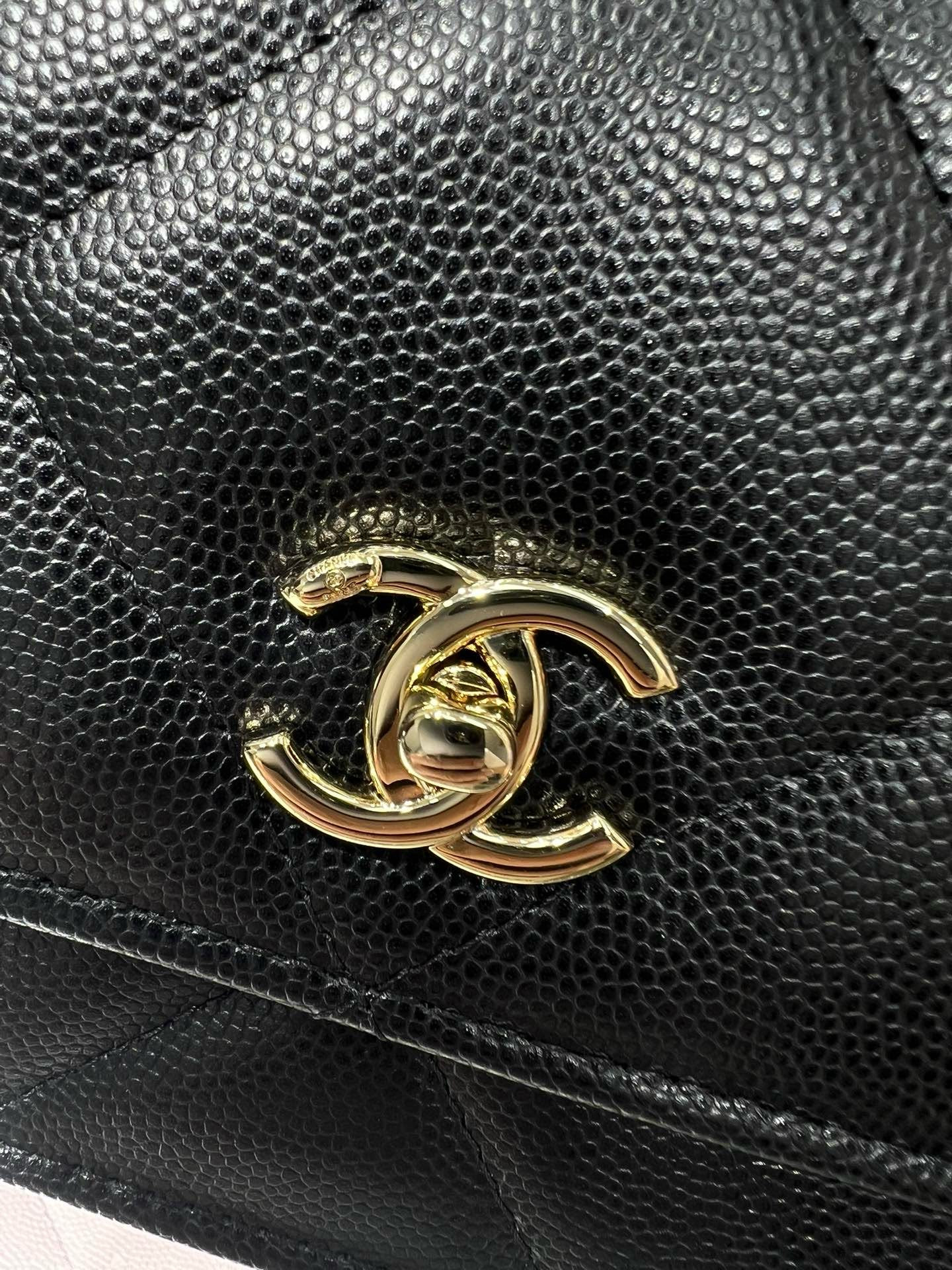 Chanel FLAP BAG WITH TOP HANDLE WALLET ON CHAIN 11x18.5x6cm