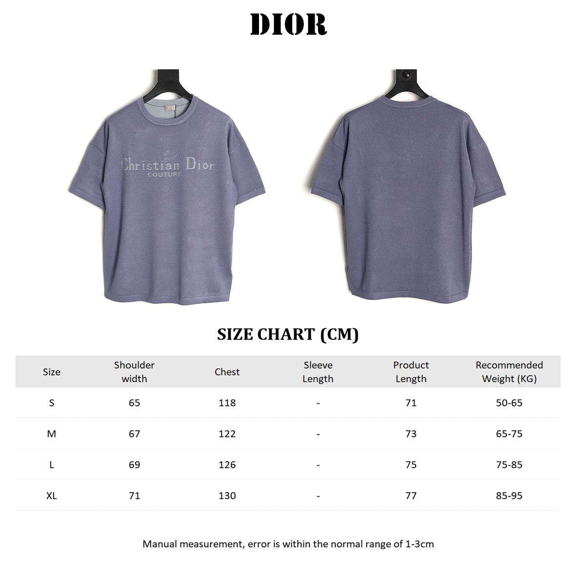 D10r knitting short-sleeved t-shirt